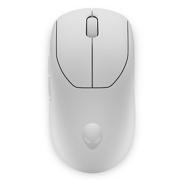 Alienware Pro Wireless Gaming Mouse - 2.4GHz Gaming Wireless/USB Wired Connectivity, Adjustable DPI, Optical Sensor Technology, 6 Programmable Buttons, 650 IPS Sensor Max Speed - Lunar Light