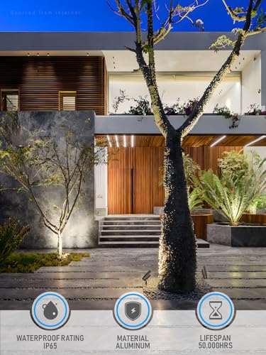Image of LEONLITE 4-Pack 5CCT Low Voltage LED Landscape Spotlight Oil Rubbed Bronze