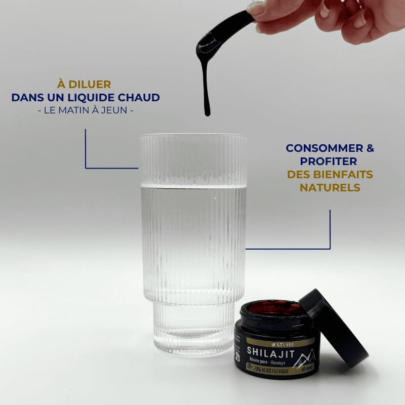 Résine Pure Shilajit - Acide Fulvique 70% - 30g - LT Labo