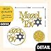 Talorine Mazel Tov Cake Topper, Jewish Birthday Cake Topper, Star of David Party, Gold Glitter