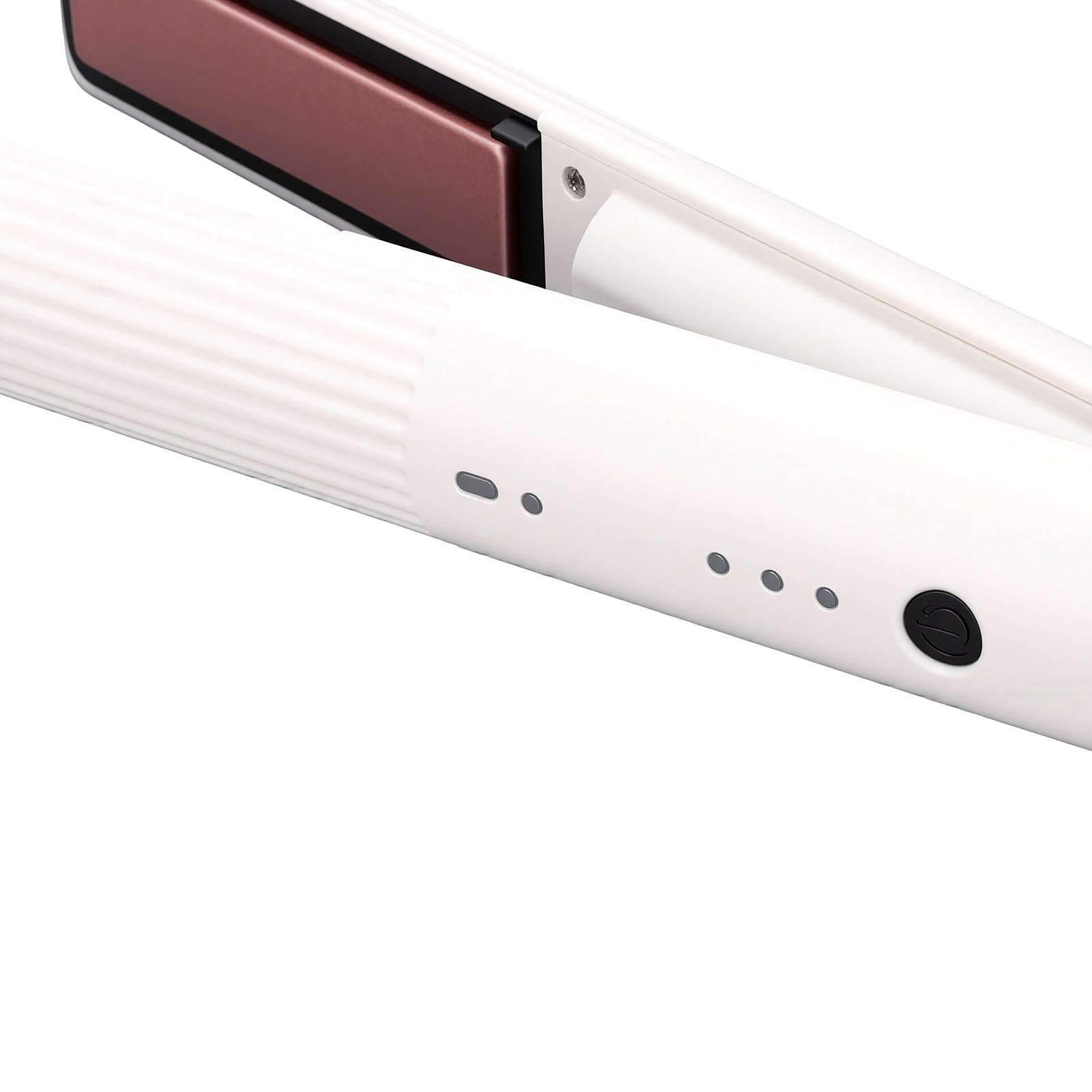 ZJchao Plancha de Pelo Inalámbrica, Mini Rizador Recargable por USB con 3 Temperaturas 160-200°C, para Viajes, Dormitorio y Salón (WHITE)