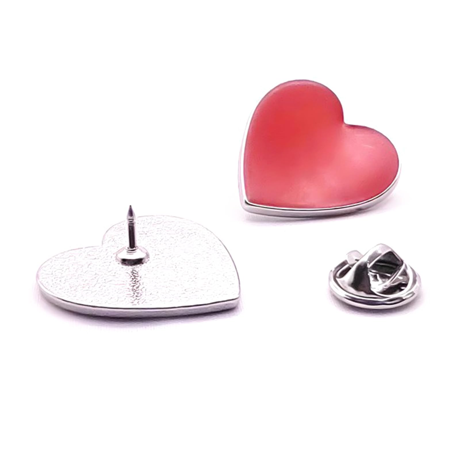 Broche único en forma de corazón para parejas y amigos, hecho de aleación resistente