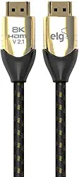 ELG, HS8K30, Cabo HDMI 2.1V, Áudio e Vídeo, 8K, UltraHD, 3D Ready, 3 metros, High Speed Bandwidth 48Gbps, Conectores Banhados a Ouro 24k, Preto