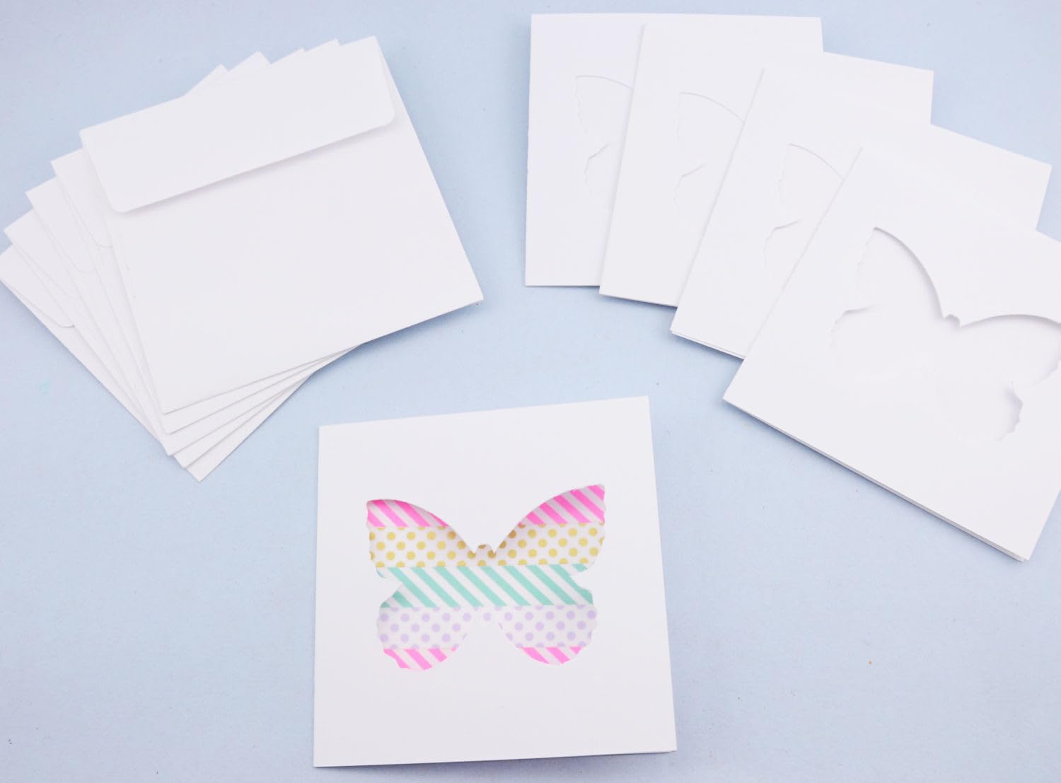 Papillo 5 DIY Cards and Envelopes 13 x 13 cm White