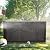 Greesum 100 Gallon Resin Deck Box Large Outdoor Storage, Imitation Rattan Weave Texture for Patio Furniture, Garden Tools, Pool Supplies, Weatherproof and UV Resistant, Lockable, Dark Brown