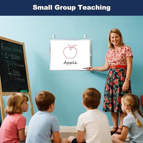 Image of TSJ OFFICE Small White Board - 18 X 14 Inches Silver Framed Dry Erase Board