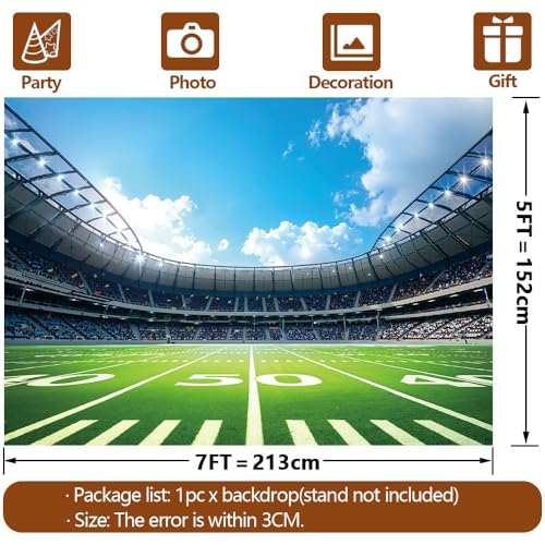 Fondo deportivo fútbol 7x5 pies para fotografía miniatura 4