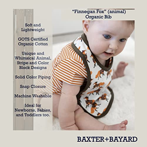 Organic Cotton Baby Bib 3-Pack for Newborns, Babies, Boys, Girls, Unisex, Shower Gift3