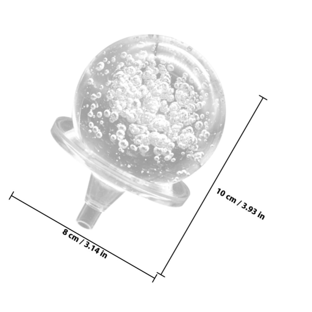 VICASKY Bola de Cristal con Soporte para Fuente de Agua con Burbujas de 3.1 Pulgadas Decoración Elegante de Cristal y Plástico para Interiores y Espacios Comerciales