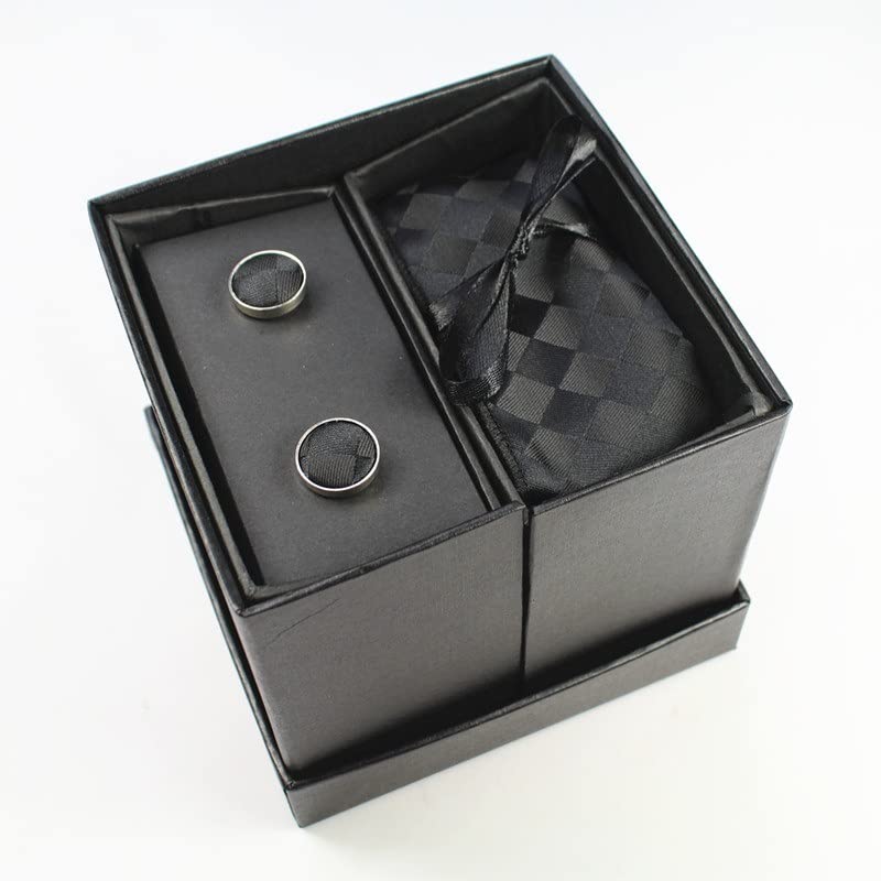 Set de Corbata con Gemelos y Caja de Regalo para Hombre miniatura 2