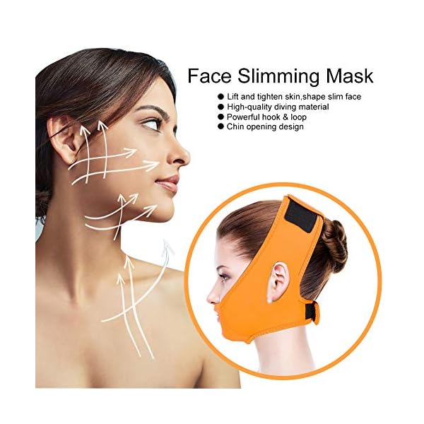 Face-Slimming-Mask-Face-Lifting-Slimming-Belt-Slim-Lift-Tighten-Skin-Bandage-Double-Chin-Slimming-Belt-for-Compact-Facial-SkinOrange Double Chin Reducer, Face Slimming Mask Face Lifting Belt Slim Tighten Skin Bandage Double Chin Slimming Belt for Compact Facial Skin(Orange)