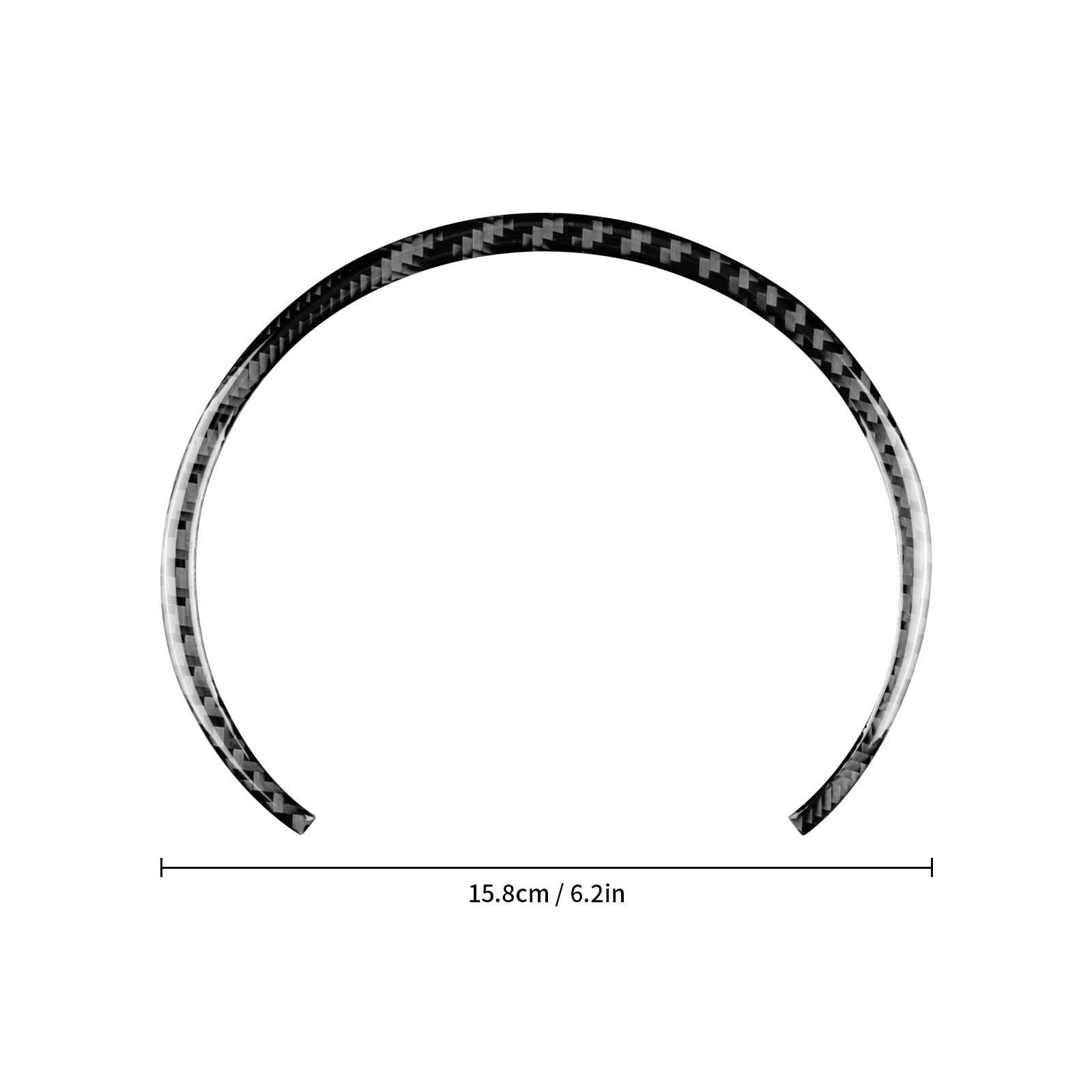 KUNGKIC Telaio del tachimetro in Fibra di Carbonio Decalcomanie Decorative Telaio del tachimetro Interno Compatible with Mini Cooper Hardtop R56 Clubman R55 R57 Accessori Nero