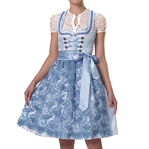 Dirndlparty Dirndl für Damen, 2tlg. Hellblau Dirndl und Pailletten...