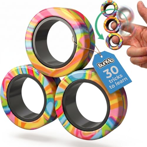 BUNMO Magnetic Fidget Rings 3pk – Cool...