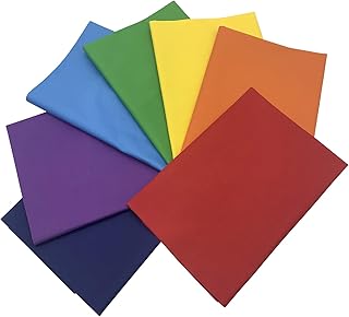 7 Stück Baumwollstoff 50x50 cm Stoffe zum Nähen Einfarbige Stoffe Patchwork Stoffpaket Nähstoffe Quiltingstoffe für Quilten Nähen DIY Handwerk Scrapbooking (Unifarben, 50x50 cm)