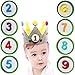 Seasboes Corona di Compleanno per Bambini, Corona di Stoffa, Corona di Giocattoli Compleanni o Feste dei Bambini, Corona di Compleanno, Numeri Intercambiabili Corona per Bambini da 1 a 9