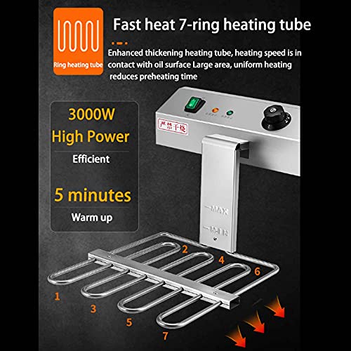 Profi Gastronomie Fritteuse 30l Edelstahlfritteuse Handelsübliche Elektrische Fritteuse 60~200°c Automatische Konstante… – Bild 3