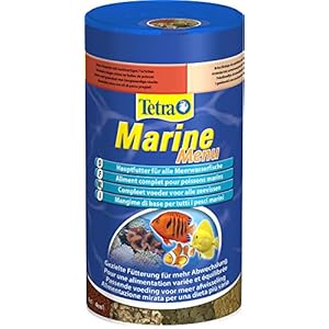 Tetra Marine Menu – 4-in-1 visvoermix met granulaat, brine shrimps en 2 verschillende vlokken, volwaardig hoofdvoer voor…