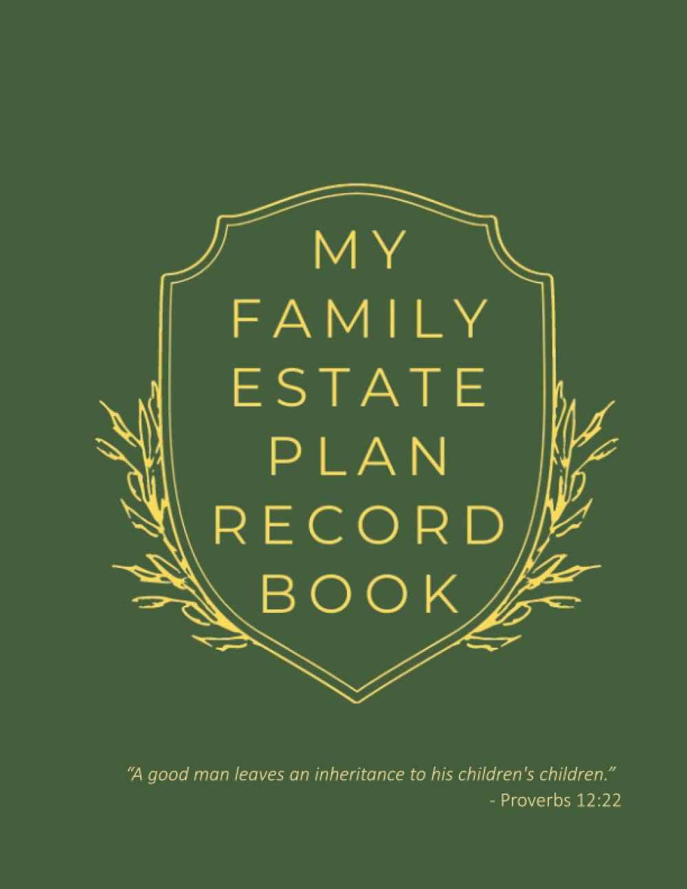 My Family Estate Plan Record Book - Dk Green