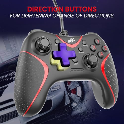 Ant Esports GPL200 Wired Gaming Controller Game Controller Joystick with Dual-Vibration Turbo and Trigger Buttons for Windows PC/ PS3/ Android TV... - Image 2
