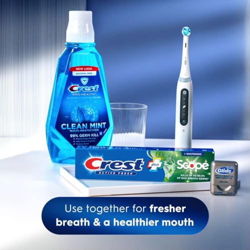 crest whitening plus scope complete active fresh  whitening toothpaste 55oz toothpaste sensitive teeth pack of 4