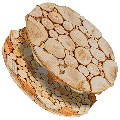 Wooden Trivet For Hot Dishes - Natural Handmade Wood Trivet Mat - Sturdy And Durable 7.8'' Kitchen Hot Pads - Wooden Trivet Frame For Hot Pots And Pans - Perfect Kitchen Gifts Idea #TOP5