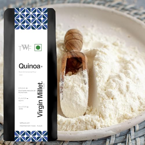 Image of TWF Virgin Quinoa Flour 1kg pack | Quinoa Atta | Stone Ground | Gluten-Free Atta | High Protein & Fiber | Complete Plant-Based Protein | Supports Gut Health, Immunity & Weight Management | Superfood Flour | No Additives or Preservatives