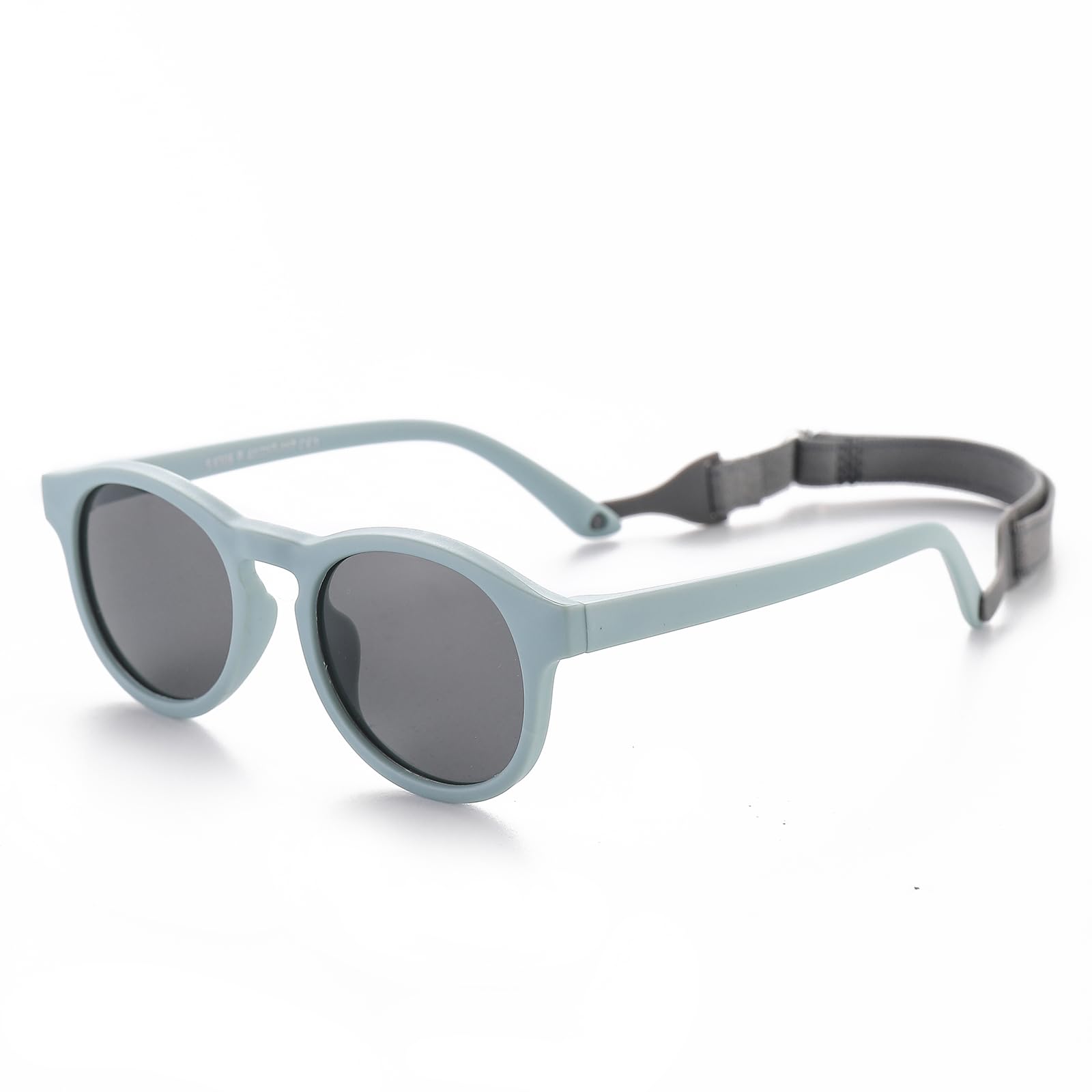 FLJMRAVER Baby First Sunglasses with Strap Round Flexible UV400 Polarized Infant Sunglasses for Ages 0-24 Months