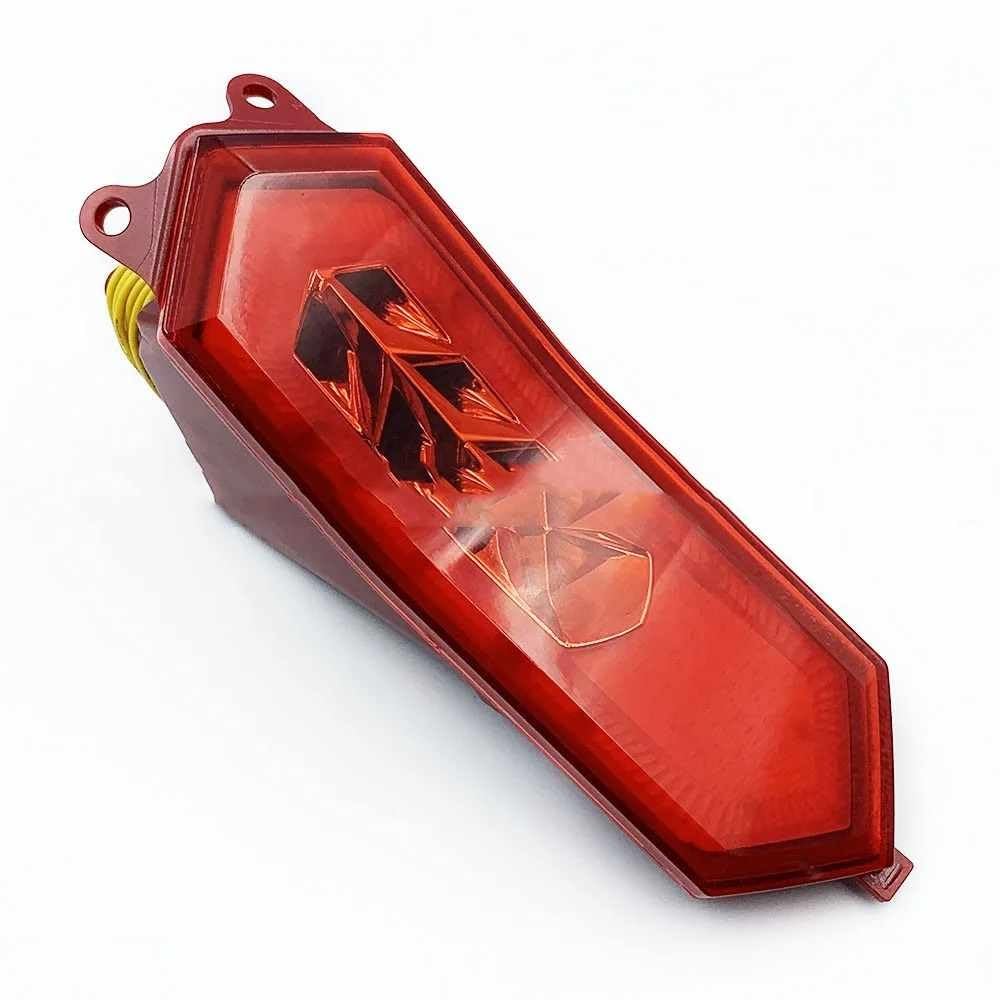 Moto Faros Freno Trasero​ Luz trasera intermitente LED integrada, luz