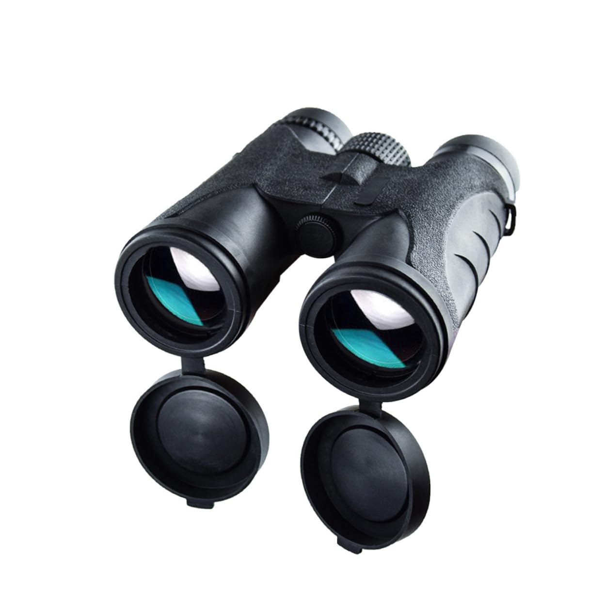 Binocolo 10x42 Compatto e Lenti Fmc per Visione Notturna e Misurazione Distanze, Design in Gomma e Plastica Metallo per Tiro Sportivo e Golf