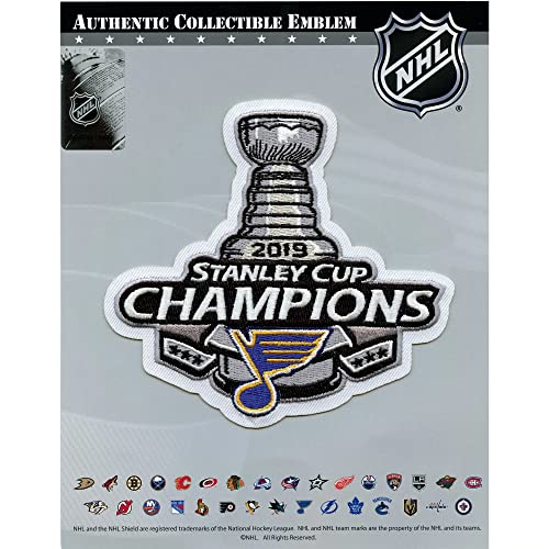 National Emblem 2019 NHL Stanley Cup Final Champions Patch St Louis Blues Commemorative Jersey