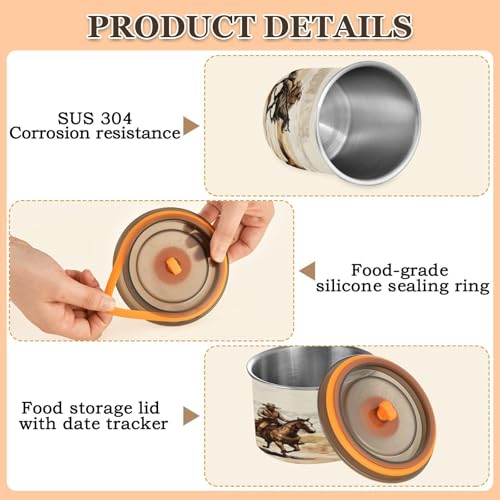 ATTX Lata de Café Acero Inoxidable 900 ml con Tapa Hermética miniatura 4