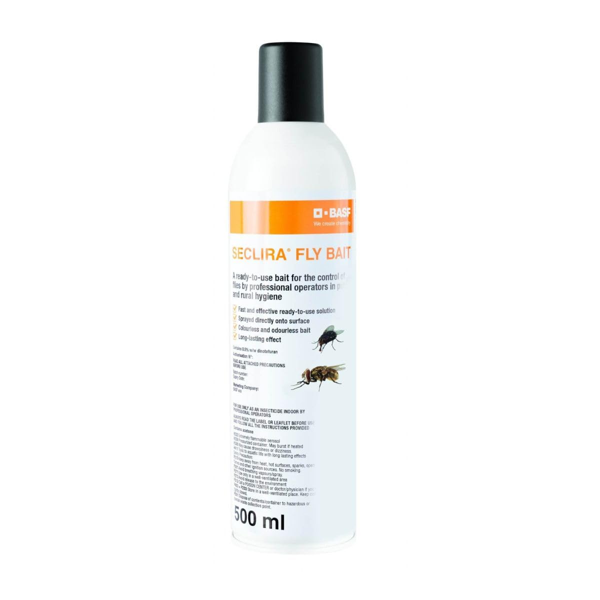 Seclira Fly Bait Spray Pronto all'uso contro Mosche, Azione Rapida e Duratura | Per Casa, Ristoranti, Stalle e Industrie Alimentari (500 ML)