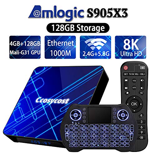 Android TV Box 9.0 4GB 128GB Smart TV Box Amlogic S905X3 Set Top
