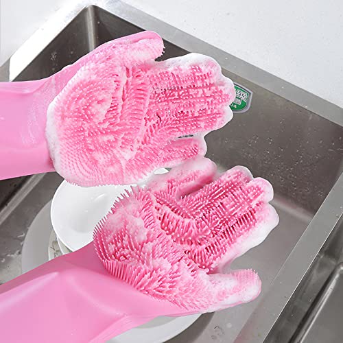 Guanti in silicone per lavare le stoviglie, guanti in gomma per pulire, spazzola in spugna per lavare le stoviglie in casa e in cucina | Leroy Merlin