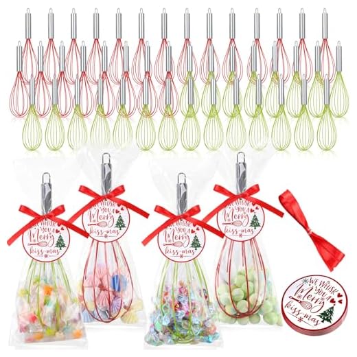 48 Sets Christmas Silicone Whisks Decor