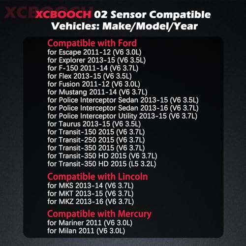 Sensor de Oxígeno Compatible Ford Pack 4 Piezas miniatura 4