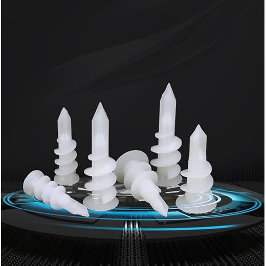 100 Pcs 0.4x1.3 Inch Self Drilling Drywall Anchors and Screws, Wall Anchors for Drywall, Threaded Plastic Anchors and Matching Screws for Home and Office