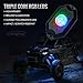 Xprite RGBW LED Rock Lights Kit with Bluetooth & Wireless Remote Controller, Multicolor Cars Underglow, Wheel, Footwell Neon Light Kits, for Off-Road UTV ATV Trucks SUV Motorcycle Boats - 8 Pods