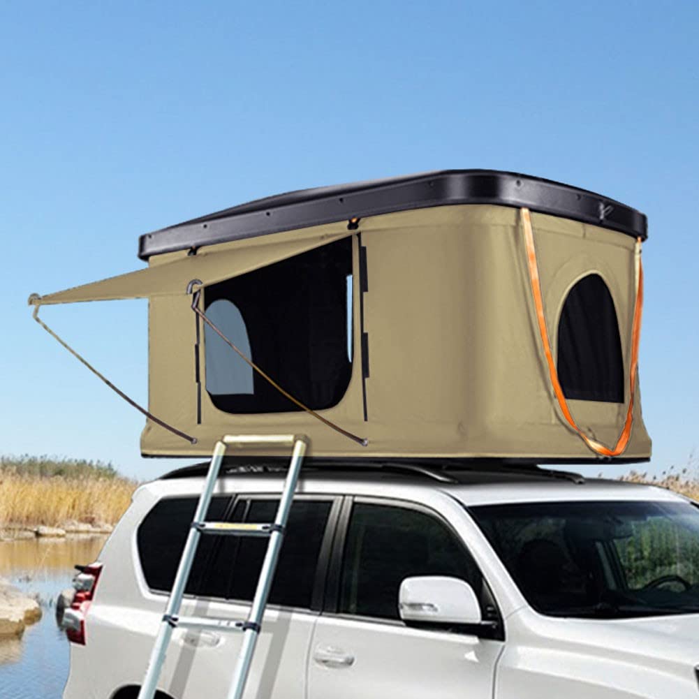 Tenda da tetto per SUV, tenda multiuso per auto, tenda da campeggio, parasole per camion e camper, installazione rapida, riparo esterno per avventure su tetto rigido