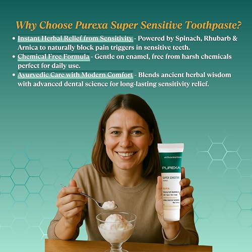 Image of PUREXA ONE Sensitive Herbal Toothpaste For Sensitive Teeth | TWO Bamboo Charcoal Soft Toothbrush For Teeth whitening, Antibacterial And Biodegradable For Adult and Kids