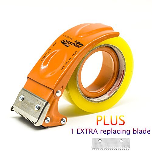 PROSUN Handheld Klebebandabroller, mit extra Klinge Verpackung Karton fadensiegelung Cutter,48 mm/50 mm (5,1 cm) Orange
