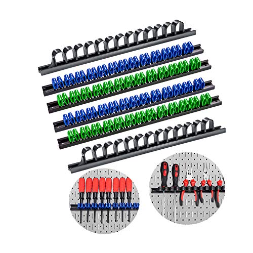 3-H 6 Stück Schraubendreher-Organizer und Schraubenschlüssel, Organizer, Handwerkzeug-Halter, Werkzeughalter/Klammer-Leisten-Set schwarz/rot- Inkl. Schrauben und Dübel (2 Schwarz 2 Blau 2 grün) 1 3-H 6 Stück Schraubendreher-Organizer und Schraubenschlüssel, Organizer, Handwerkzeug-Halter, Werkzeughalter/Klammer-Leisten-Set schwarz/rot- Inkl. Schrauben und Dübel (2 Schwarz 2 Blau 2 grün)