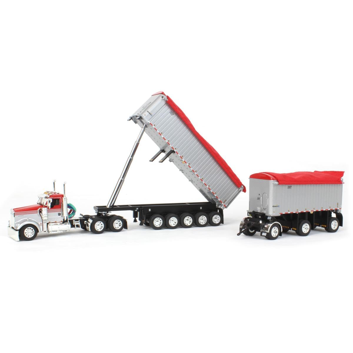 Amazon.com: DCP 1/64 Viper Red/Silver Kenworth W900L w/ 31ft
