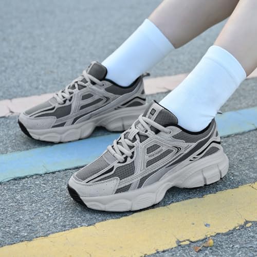 Image of BAASPLOA Women's Chunky Fashion Sneakers Gym Workout Tennis Shoes