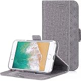 iPhone 8 / iPhone 7 Wallet Case, ProCase Folio Folding Wallet Case Flip Cover Protective Case for 4.7-inch iPhone 8 / iPhone 7, with Card Slots and Kickstand -Gray