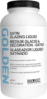 Golden Acrylic Medium, Glazing Liquid, 32 Oz, Satin