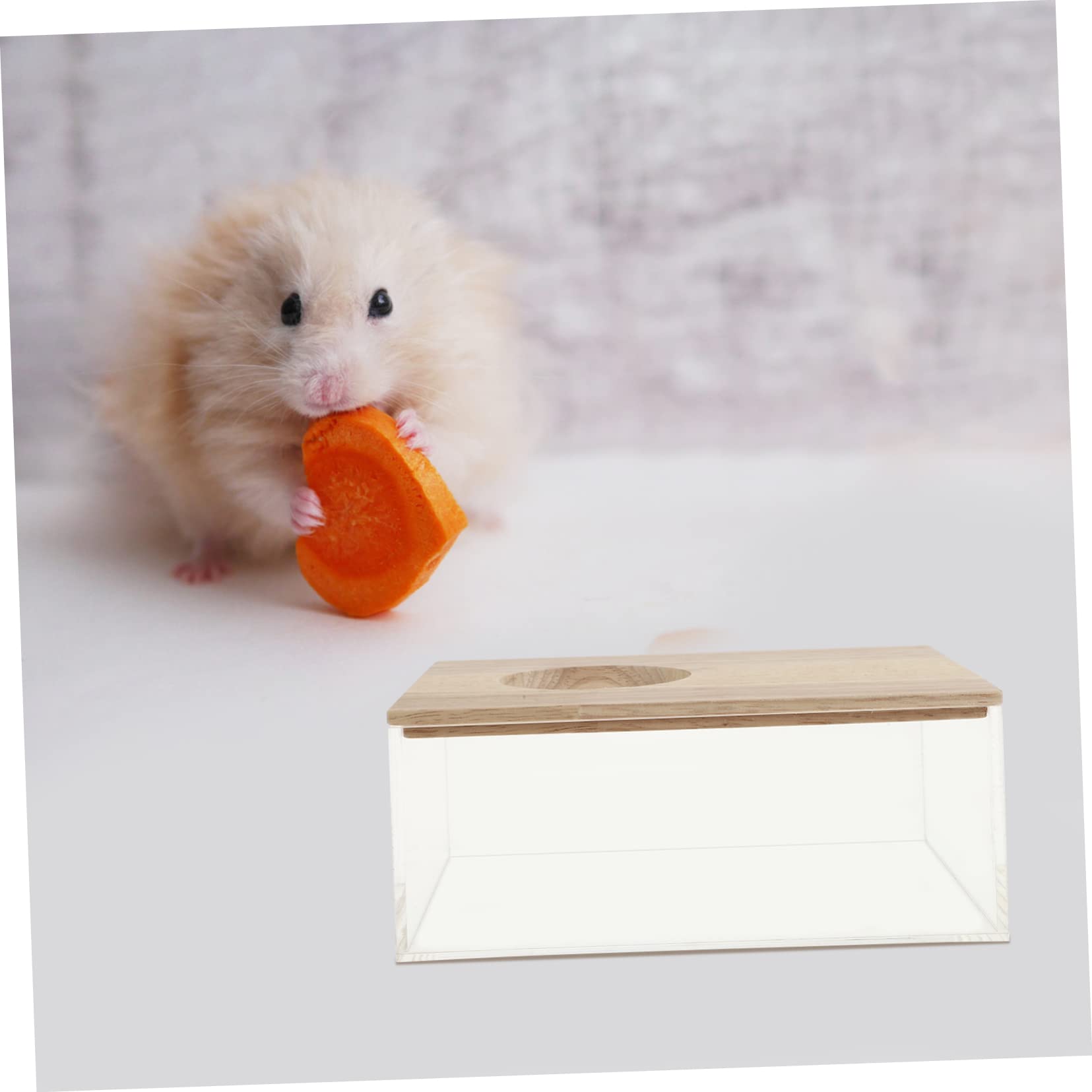 Transparente Hamsterbadewanne aus Acryl mit Feinem Sandbad Leicht und Sicher für Kleine Haustiere für Zuhause und Tiergeschäft