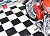 Thaisan7 Black White Checkered Checkerboard Garage Kitchen 12' Wide Sheet Vinyl Flooring Livable Home Special Relax Decor Improvment (Size: 12'x28')