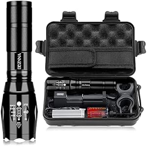 Beizkna LED Torch Rechargeable Super Bright 2000 Lumen Tactical Flashlight L2 CREE Powerful Zoomable Torches Waterproof…